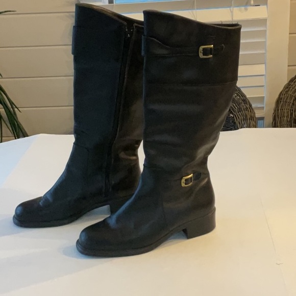 Martino tall leather insulated waterproof boots size 10 - Picture 1 of 12